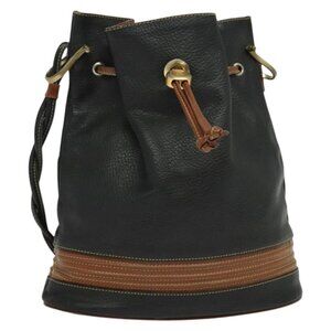 Authentic GUCCI Shoulder Bag Leather Black